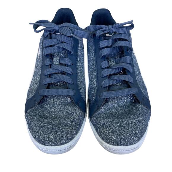 Puma Women's Glitter Lace-up Sneakers Blue, White and Soft White Size 7 Medium - Picture 7 of 7